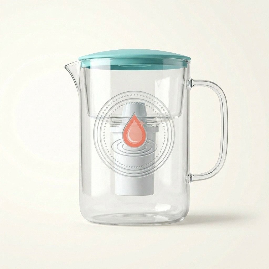 glass pitcher — Elutide Water Labs